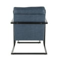 thumbnail image 4 of LumiSource Roman Industrial Faux Leather Lounge Chair & Ottoman Set Blue, 4 of 6