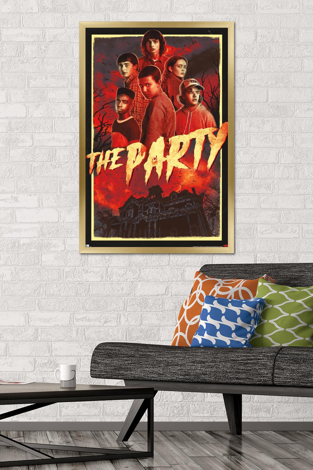 Netflix Stranger Things: Season 4 - The Party Wall Poster, 22.375" x 34" Framed