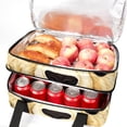 thumbnail image 5 of Panda Double Layered Insulated Lunch Bag with Two Compartments for Hand Carrying - Large Capacity Refrigerated Meal Bag, 5 of 6