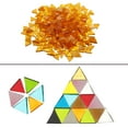 thumbnail image 5 of Uxcell 200g Stained Glass Mosaic Triangle 0.55'' Brown Glass Mosaic Tiles Bulk for Craft Handmade Project, 5 of 7