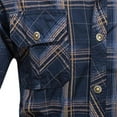thumbnail image 5 of ALLLIST Short Sleeve Mens Shirts Big And Tall Cotton with Pockets Button Down Shirts Plaid Casual Blue Men's Clothing, 5 of 5