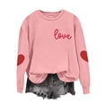 thumbnail image 4 of Kctiaxy Valentines Day Shirts Womens Crewneck Love Heart Print Sweatshirts Womens Casual Loose Comfy Hoodless Sweatshirt Fall Spring Clothes, 4 of 5