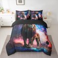 thumbnail image 2 of Castle Fairy Teenagers Animal Lion Bedding Comforter Set,Cosmos Wildlife King Bedding Sets, 2 of 8