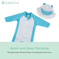 thumbnail image 3 of Cuddle Club Baby Bear Rashguard Sunsuit Blue 18-24m, 3 of 3