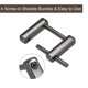 thumbnail image 4 of Monedero Correa Anillos, 4uds 25mm Metal Atornillable Grillete Reemplazo Hebillas para Cuero Bolso Artesanía Bricolaje Accesorios, Oscuro Gris Unique Bargains hebillas, 4 of 5