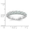 thumbnail image 2 of 14k White Gold 1.00ct. 9 Stone Colorless Moissanite Ring Band Size 8.5, 2 of 3