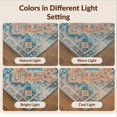thumbnail image 7 of Design&I 4'x6' Ultra Soft Area Rug, Oriental Boho Abstract Medallion With Distressed Vintage Mosaic None Fluffy Washable Non Shedding for Bedroom Living Room Home Office, 7 of 7