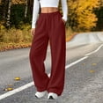 thumbnail image 2 of Zulora Women’s Casual Drawstring Elastic Waist Sports Straight Slim Track Pants with Side Line & Back Pockets for Daily Workout, 2 of 8