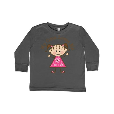 

Inktastic My Oma Loves Me Granddaughter Gift Gift Toddler Toddler Girl Long Sleeve T-Shirt