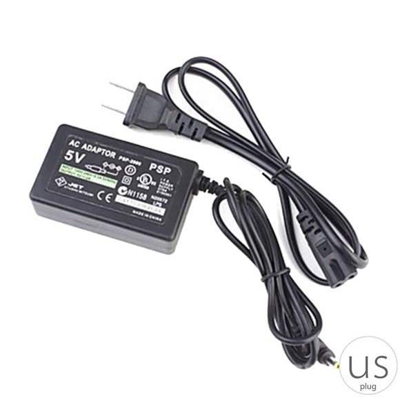 Reemplazo del adaptador de CA de la fuente de alimentación del cargador de pared del hogar de 5V para PlayStation Portable PSP 1000 2000 3000 Cable de carga kenally PJ6459-02B