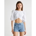 thumbnail image 3 of Puff Sleeve Crop Blouse, 3 of 6