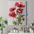 thumbnail image 4 of Vibrant Red Pink Poppies Canvas Wall Art，Floral Decor for Living Room Bedroom Office Dining Room Kitchen Hallway, 4 of 8