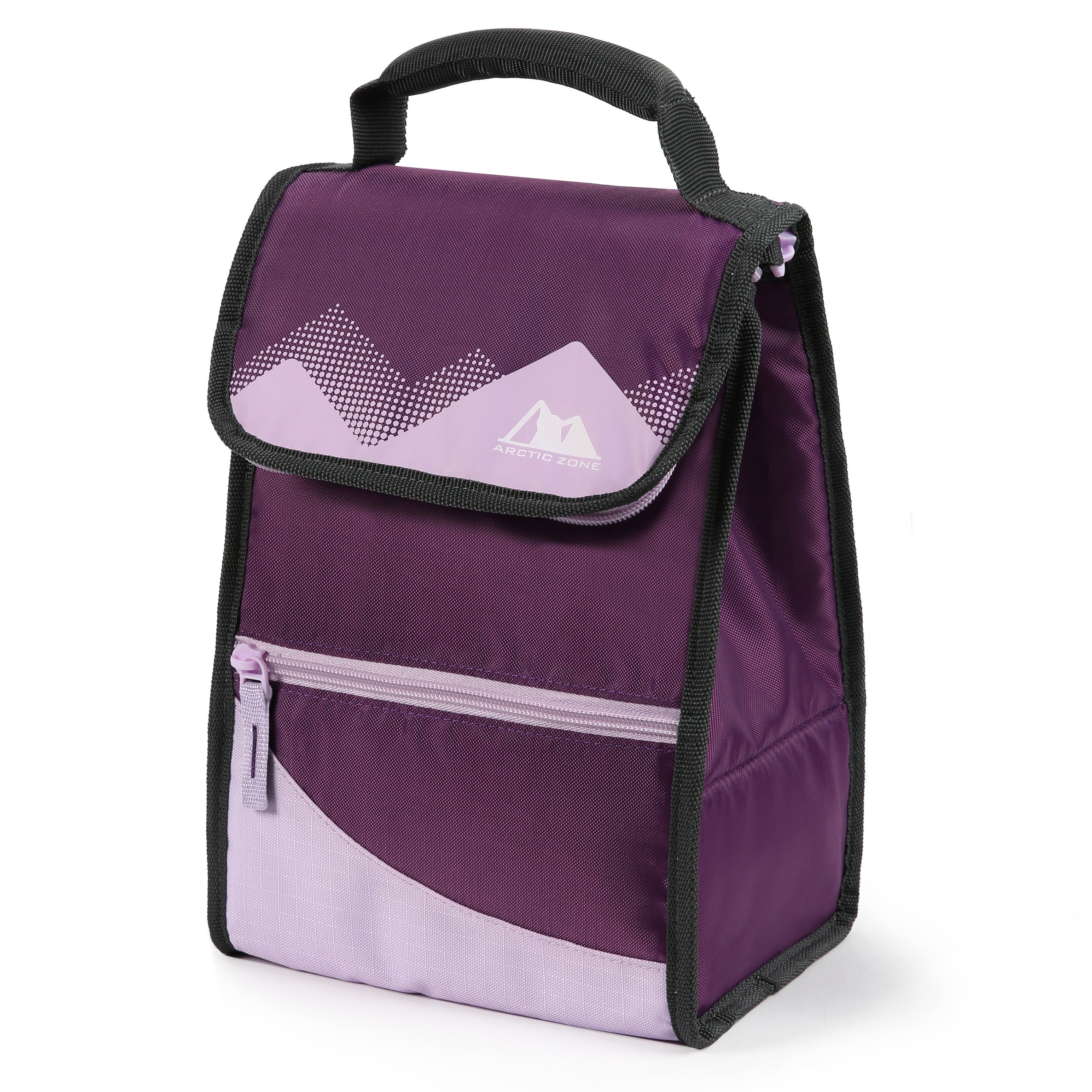 Insulated Upright Lunch Bag Lunchbox Lunch Box  Galaxy with Neon Trim