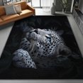 thumbnail image 3 of Area Rugs 4 X 6 ft Rug for Living Room Soft Non Slip Rug Low Pile Simplicity Animals Leopard Printed Area Rugs Bedroom Farmhouse Dining Room, Home Decor Indoor Black Gray, 3 of 7