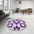 thumbnail image 4 of Ahgly Company Machine Washable Indoor Rectangle Transitional Rebecca Purple Area Rugs, 5' x 7', 4 of 7