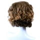 thumbnail image 5 of Pelucas con flequillo para mujer, peluca ondulada suelta para hombre, color degradado, flequillo parcial, rizos pequeños, peluca de cabello corto, contracción, contracción, 5 of 5