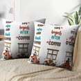 thumbnail image 3 of LALILO Throw Pillow Covers Girls Cup Coffee Afro American Art Cushion Cover 18" x 18", 2 Pack, 3 of 6