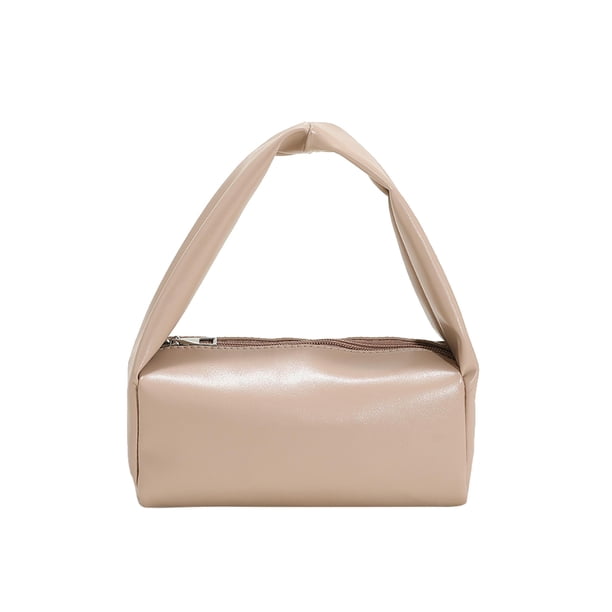 Bolso Cilíndrico Kuymtek Con Nicho PU Color Sólido Versátil 6602 Caqui