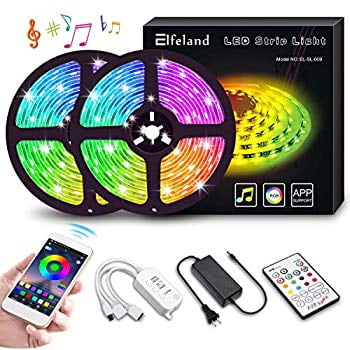 LED Strip Lights, 32.8ft 10m 300 LEDs IP65 Music Sync Color Changing Rope Lights SMD 5050 RGB Light Strips with...