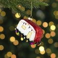 thumbnail image 2 of Northlight Decked Out Holiday Camper Glass Christmas Ornament - 3" - White and Red, 2 of 6