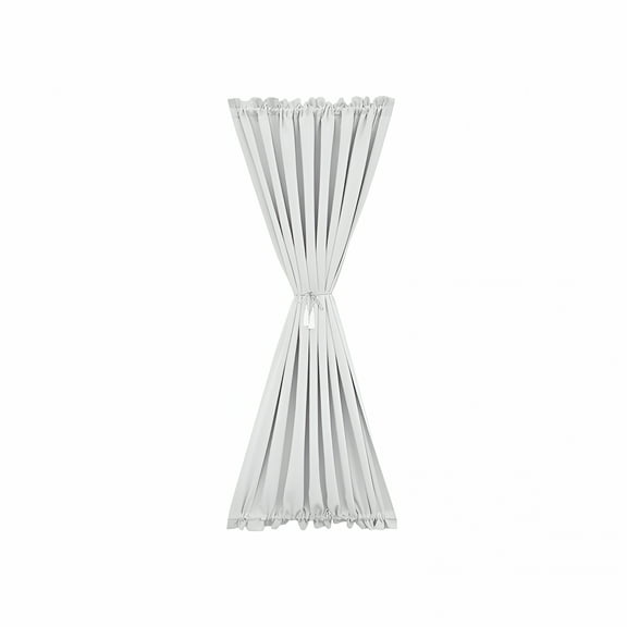 ACDANC French Door Curtains Blackout Thermal Rod Pocket Door Window Curtain With Tieback Door Curtains for Door Window,52*40",White,1 Panel