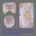 thumbnail image 4 of Juego de 4 cortinas de ducha con diseño de sol y luna ardientes, mal de ojo, cielo estrellado, planeta espacial, místico, bohemio, constelación del zodíaco, decoración celestial para baño,, 4 of 7
