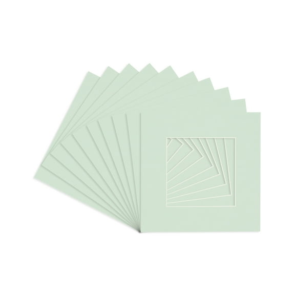 Honeydew 12x12 White Picture Mats with White Core for 8x8 Pictures - Fits 12x12 Frame