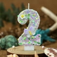 thumbnail image 5 of Birthday Candle,Butterfly Birthday Party Decorations for Women/Girl,Purple Birthday Number 1-9 Candle,2.75" Large Glitter Birthday Candles Wedding Cake Topper Anniversary Party Decor, 5 of 6