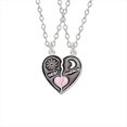 thumbnail image 3 of Collares con colgante sencillos y bonitos de dibujos animados de Hello Kitty y zorro para mujeres, collar de pareja con empalme de corazón para estudiantes, regalos de joyería BFF, 3 of 4