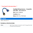 thumbnail image 2 of Headlight Wiring Harness - Compatible with 2008 - 2013 Scion xD 2009 2010 2011 2012, 2 of 2