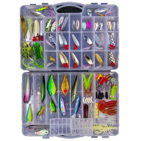 250PCS/BOX   Fishing Lures Mixed Lots including Hard Lure Minnow Popper Crankbaits VIB Topwater Diving Floating Lures Soft Plastics Worm Spoons Other Saltwater Freshwater Lures with Tackle