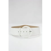 Tardini White 65mm Alligator Contour Belt Size 36