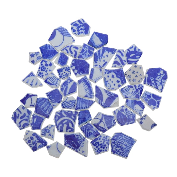 LOLIPPYY 1Pack Unique Ceramic Tiles Irregular Porcelain Pattern Pieces for DIY Home Decor and Mosaic Craft Projects