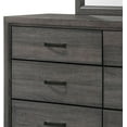 thumbnail image 5 of Kings Brand Furniture Ambroise Wood Dresser & Mirror (Gray/Black), 5 of 6