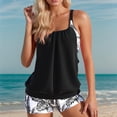 thumbnail image 2 of Plus Size Swimsuit for Women 2 Piece Shorty Tankini High Waist Bathing Suit for Women 2026 With Underwire Support, 2 of 5
