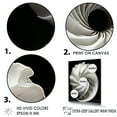 thumbnail image 3 of Designart "Onyx Ocean Passage In Black And White I" Nautilus Floater Framed Canvas Art Print, 3 of 5