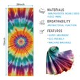 thumbnail image 2 of Rainbow Tie Dye Mandala Pattern Hot Yoga Mat Towel Non Slip for Hot Yoga - Quick-Drying Yoga Mat Cover with 4 Corner Pockets with Travel Bag - Hot Yoga Towel Non Slip 70"x26", 2 of 6