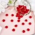 thumbnail image 4 of 50 cuentas de cinabrio de rosa roja de 12,5 mm para tallar flores, sueltas, espaciadoras florales de rosa a granel, 4 of 5