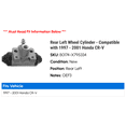 thumbnail image 2 of Rear Left Wheel Cylinder - Compatible with 1997 - 2001 Honda CR-V 1998 1999 2000, 2 of 2