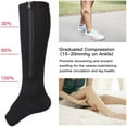 thumbnail image 3 of CHUANK 2021 Women Zipper Compression Socks Zip Leg Support Knee Sox Open Toe Sock, 3 of 7