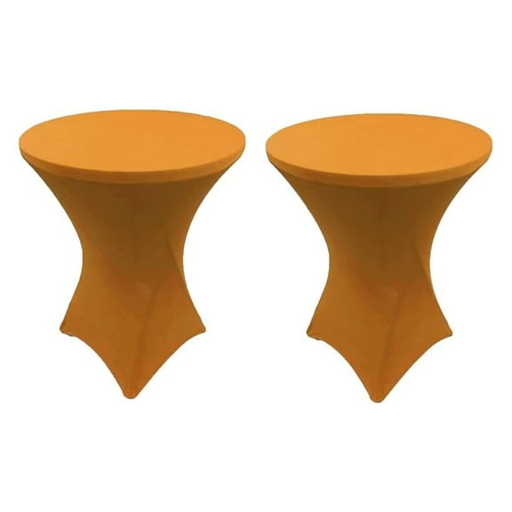 Spandex Tablecloths 2 Pack 32x42 Highboy - Stretch Fitted Table Covers for Cocktail Tables - Wedding Party Events - Round Tablecloth - 90% Polyester, 10% Spandex