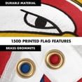 thumbnail image 4 of G128 Combo Pack: 6 Feet Tangle Free Spinning Flagpole (White) Serbia Serbian Flag 3x5 ft Printed 150D Brass Grommets (Flag Included) Aluminum Flag Pole, 4 of 9