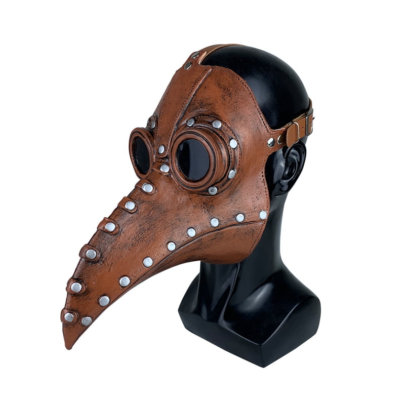 Deluxe Plague Doctor Long Nose Latex Masks Steampunk Bird Crow Mask Halloween