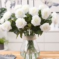 thumbnail image 2 of Artificial Rose for Real Touch Rose Fresh Home Decor Wed Party Bridal Bouquet Prop, 2 of 12