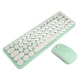 thumbnail image 1 of Ensemble Clavier et Souris Sans Fil, Clavier de Machine à Écrire 68 Touches avec Touches Rondes Rétro Mignonnes, Clavier et Souris d'Ordinateur Ergonomique Portable, 1 of 7