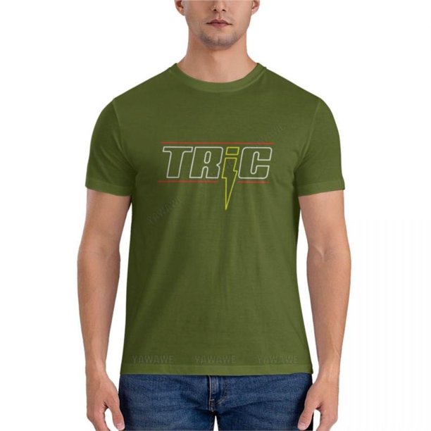Camiseta clásica con logotipo de TRIC para hombre camisetas gráficas grandes y altas ropa de algodón