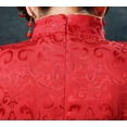 thumbnail image 5 of Red and Gold Phoenix Brocade Cheongsam Dress, 5 of 5