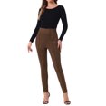thumbnail image 2 of FALDAS CURVAS Leggings de Ante Sintético para Mujer, de Cintura Alta, Pantalones Ajustados Elásticos M Café, 2 of 6