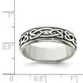 thumbnail image 2 of White Sterling Silver Ring Band Men's Design, 2 of 2