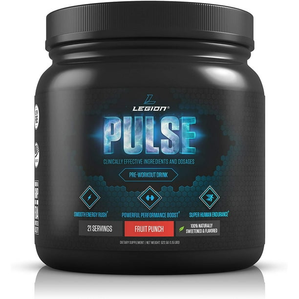 Legion Pulse Pre Workout Supplement All Natural Nitric Oxide Preworkout 21 Serv Walmart Com Walmart Com